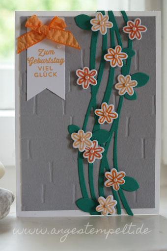Geburtstagskarte Swirly Bird Stampin´Up! - Patricia Stich 2016