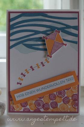 Drachensteigen mit Stampin´Up!s Swirly Bird und wundervoll verwickelt - Patricia Stich 2016