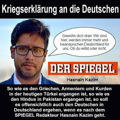 Spiegel-Redakteur veröffentlicht islamistische Drohung (die Invasoren kommen aus ihren Löchern hervor)