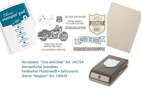 Material für die Bikerkarte