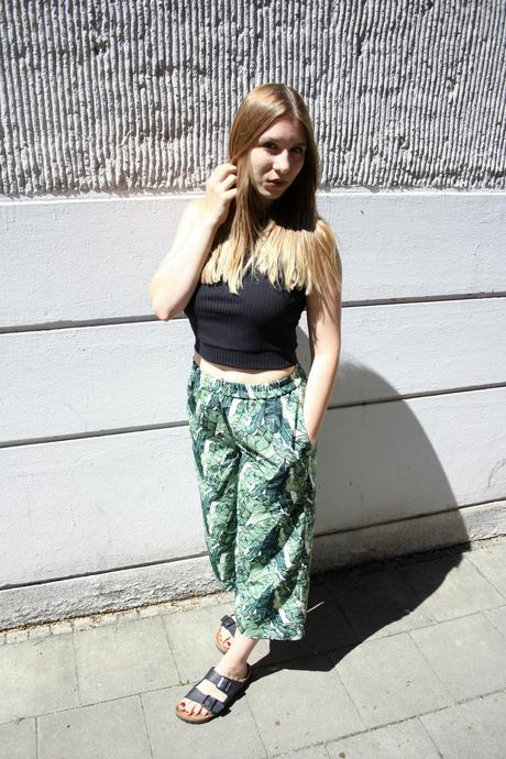 Floral Culotte with Crop Top