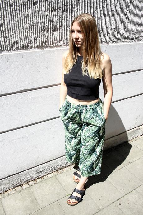 Floral Culotte with Crop Top