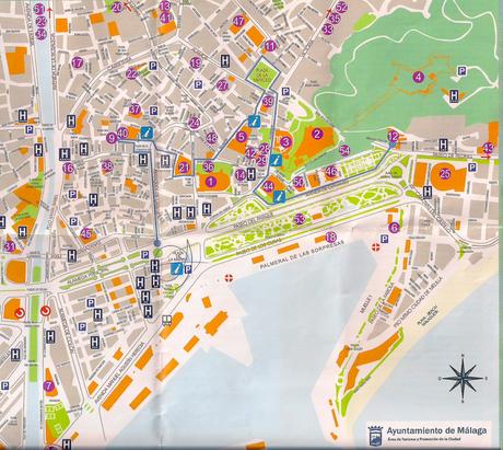 Stadtplan von Malaga