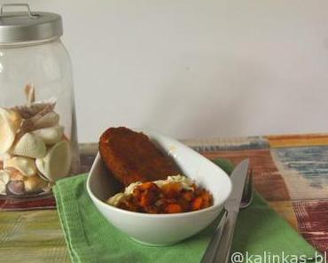 Fischfrikadellen mit Kürbis-Bratkartoffeln