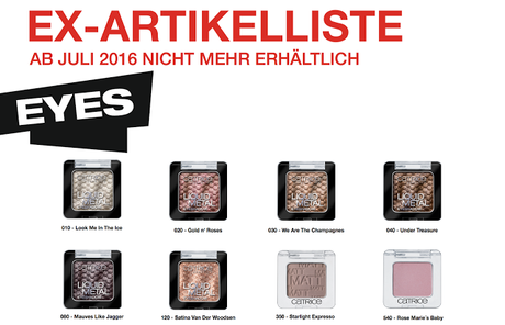 [Preview] Catrice Ex-Artikelliste Juli 2016