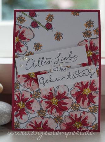 Blumen und Marienkäfer zum Geburtstag - Patricia Stich, unabhängige Stampin´Up! Demonstratorin