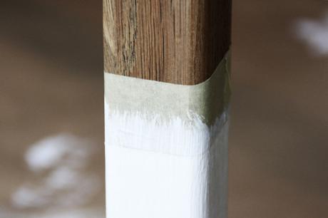 Holztisch mit Chalk Paint upcyceln