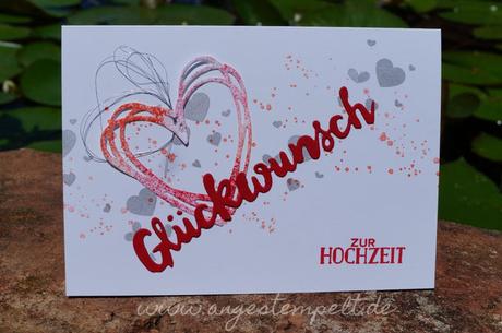 Frische, lockere Glückwunschkarte zur Hochzeit - Patricia Stich , SU 2016