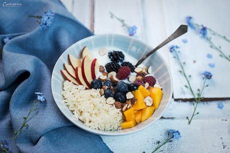 Joghurt Reis Bowl mit Obst