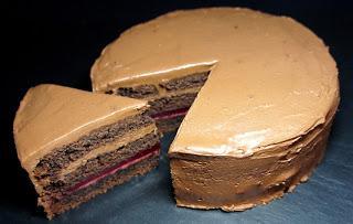 Schokoladen-Waldbeer-Torte