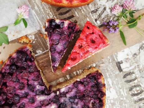 Raspberry & Blueberry Upside-Down Cake