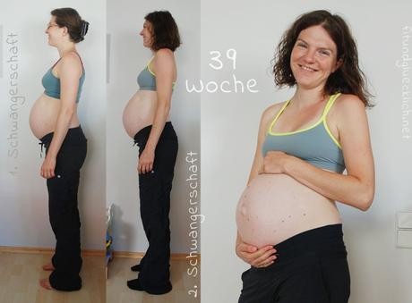 babybauch 39 Woche - 1+2 Schwangerschaft im vergleich