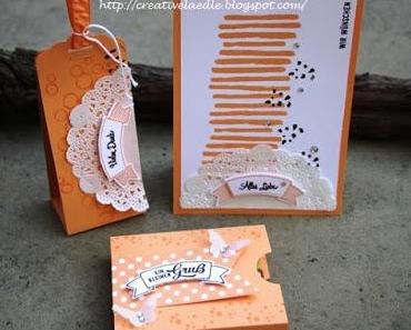 Geschenkeset in Pfirsich pur