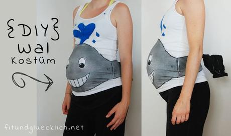 diy schwangerschaftskostüm Wal / whale baby bump costume