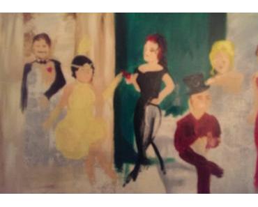 Salonszene – Acryl-Malerei