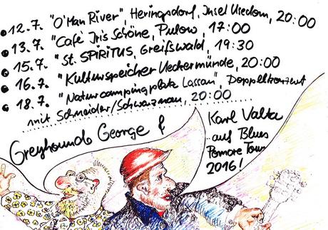Greyhound George & Karl Valta auf BLUES POMORE TOUR 2016