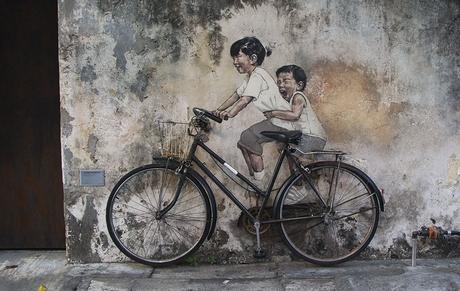 Kids-on-Bicycle-StreetArt-Georgetown-Penang