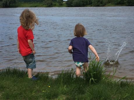 Urlaub mit zwei Kleinkindern - In der Weser