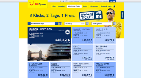 TUIfly.com Weekend‐Ticket: Flugangebote einfach und schnell buchen