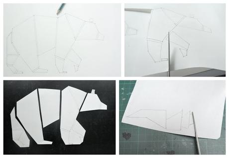 DiY Origami Bär Collage
