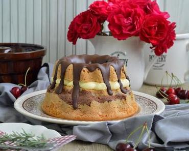 Donauwellen Gugelhupf mit Puddingcreme / Donauwellen Bundt Cake