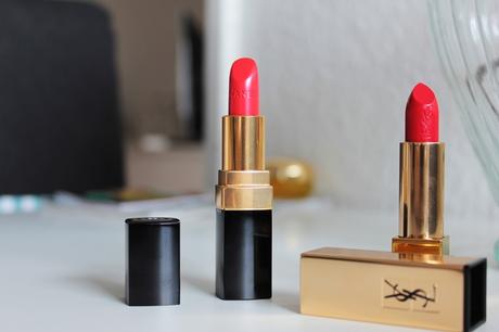 Chanel Coco #440 Arthur , Yves Saint Laurent #1 Rouge Couture, lipstick high end, roter lippenstift lange haltbarkeit