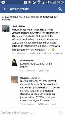 Olivgrüne Reaktionen auf den islamistischen Terroranschlag von Würzburg