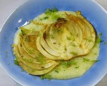 Karamellisierter Fenchel auf Kräuterpolenta