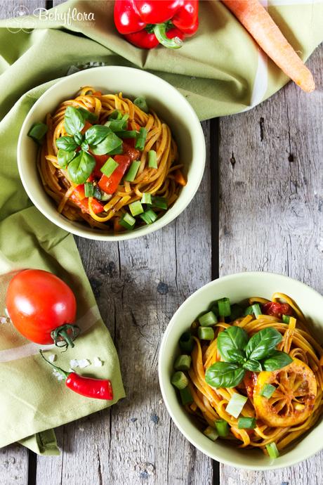Vegane One Pot Pasta - Curry Style