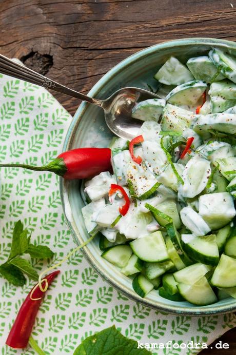 Cool down und Wünsche: Gurken Raita Salat