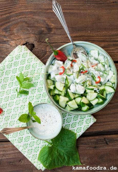 Cool down und Wünsche: Gurken Raita Salat