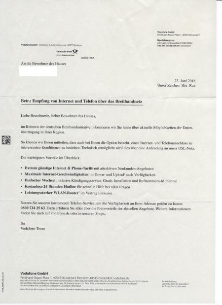Post von der deutschen Breitbandinitiative?