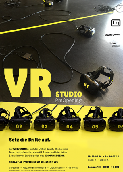 HTW Werkschau und VR Studio PreOpening am 29. und 30. Juli 2016 in Berlin