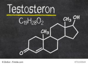 Schiefertafel mit der chemischen Formel von Testosteron © Zerbor