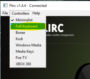 FLIRC Einrichten Keyboard