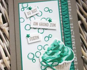 MtS #137: Cupcake für Dich in Smaragdgrün (zum Titelaufstieg meiner Downline)