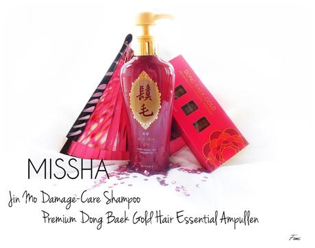 MISSHA - Jin Mo Damage-Care Shampoo & Dong Baek Gold Premium Hair Essential Ampullen - koreanische Kosmetik