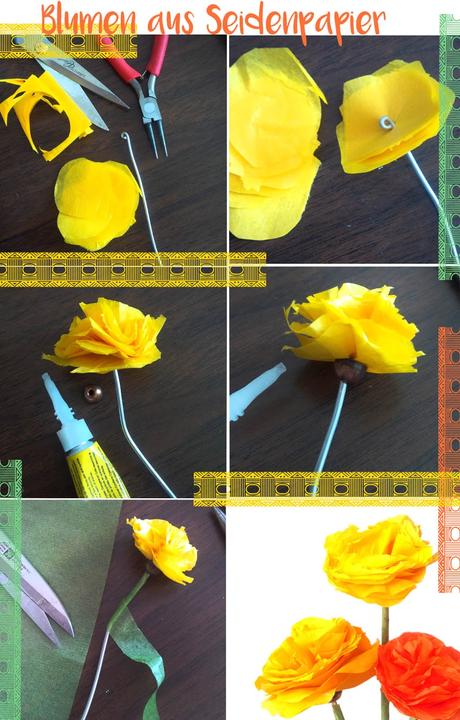 [diy] Blumen aus Seidenpapier