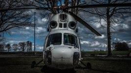 Aufgelassener Hubschrauber Mil Mi-2 im Parkgelände Mietraching in Bad Aibling.