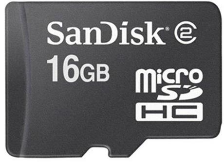 SanDisk microSDHC 16GB Speicherkarte (original Handelsverpackung)