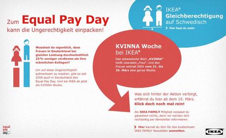 Equal Pay Day 2011 bei IKEA mit der KVINNA Woche