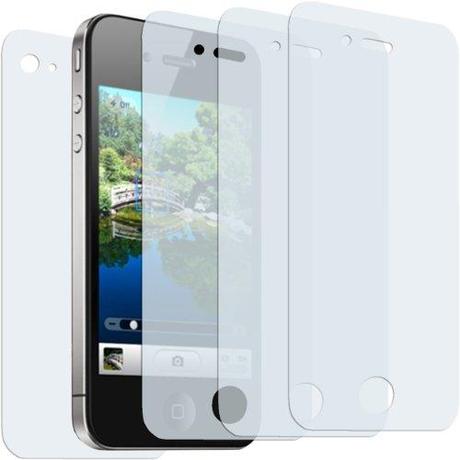 Displayschutzfolie für iPhone 4 (3 x Vorder- und 1 x Rückseite)