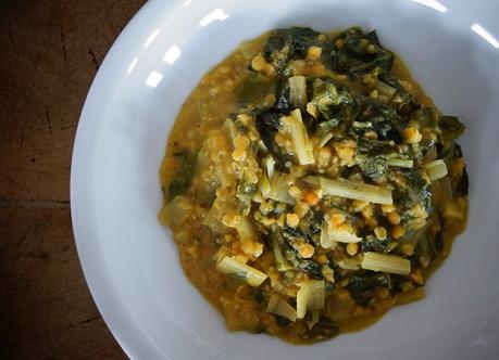 Mangoldverwertung aus dem Garten, Rezept Nr. 2: Linsen-Mangold-Curry