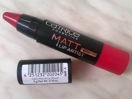 Catrice MATT Lip Artist 6hr 040 HibisKiss-Proof + alverde Gel Eyeliner Pinsel :-)