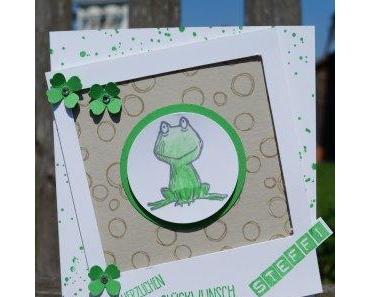 Froschige Geburtstagskarte