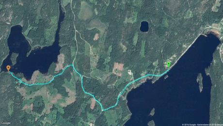 Seen gibt es viele in Värmland - unser Hinweg