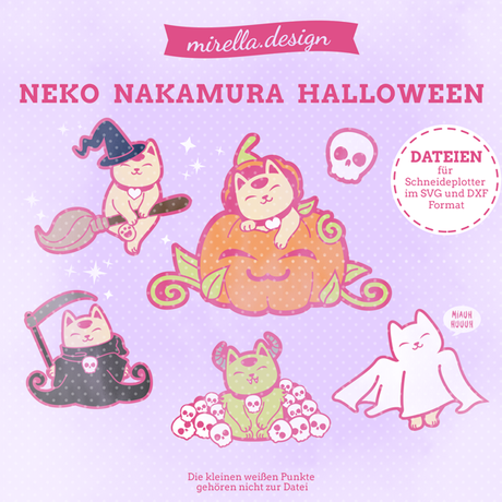 Neue Plotterdateien: Neko Nakamura Halloween Set