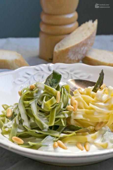 Stroh und Heu (Pasta mit Gorgonzola-Soße) | Madame Cuisine Rezept