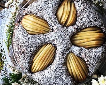 Schokowolkenkuchen mit Birnen