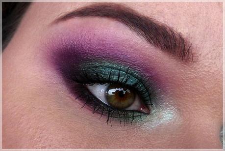 grün violett Augen make-up
